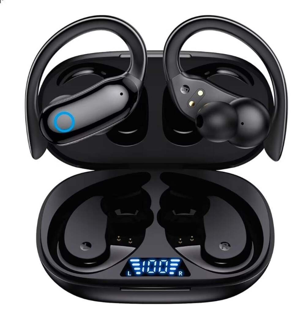 Over-Ear Bluetooth Headphones, Waterproof, 80hrs Playback, LED Display by GNMN